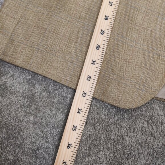 Ralph Lauren Men's Blazer Tan Jacket Size 44L Silk Linen Lambswool Quiet Luxury - Picture 8 of 12